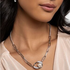 Elegant Silver Pearl Necklace